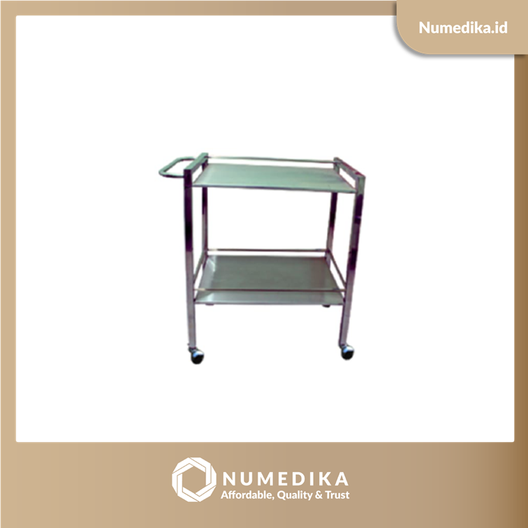 Instrument Trolley MIRAII Stainless Steel Tanpa Laci